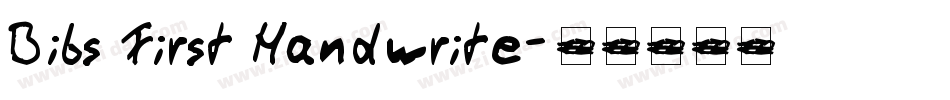 Bibs First Handwrite字体转换